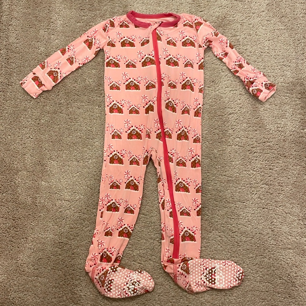 Kickee Pants Pink Gingerbread Bamboo Sleeper Size 12-18M